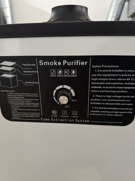 Exaustor para maquina producao