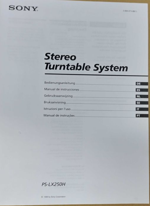 Gira discos Sony 200€ (novo). Com manual de instruções