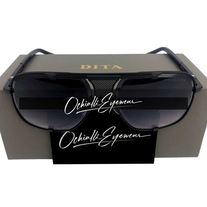 Okulary przeciwsłoneczne Dita MACH FIVE czarny mat z pudełkiem