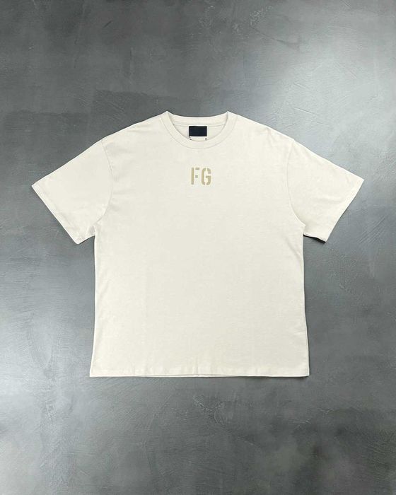 Футболка Fear Of God Felted 'FG' T-Shirt Beige
