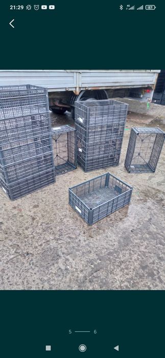 Большие пластиковые ящики перевозка курей 60х40х22