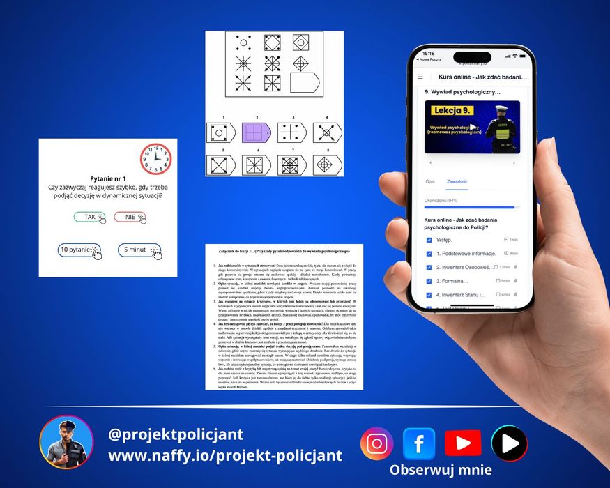 Testy do Policji - Kurs: Jak zdać badania psychologiczne do Policji?