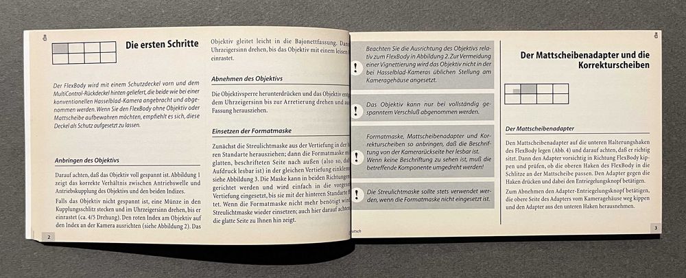 Manual Hasselblad Flexbody