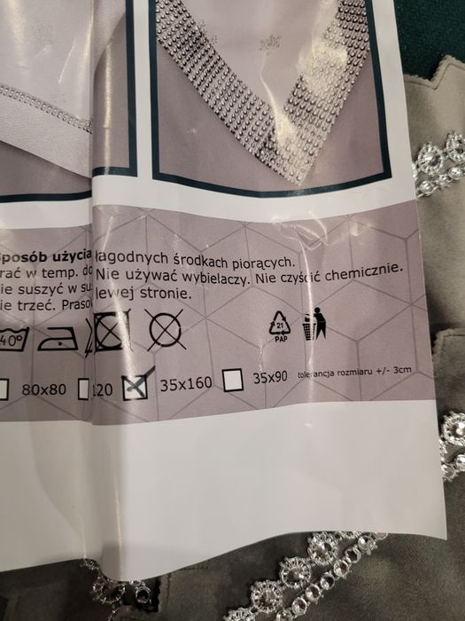 Bieżnik +2 serwetki  nowe szare