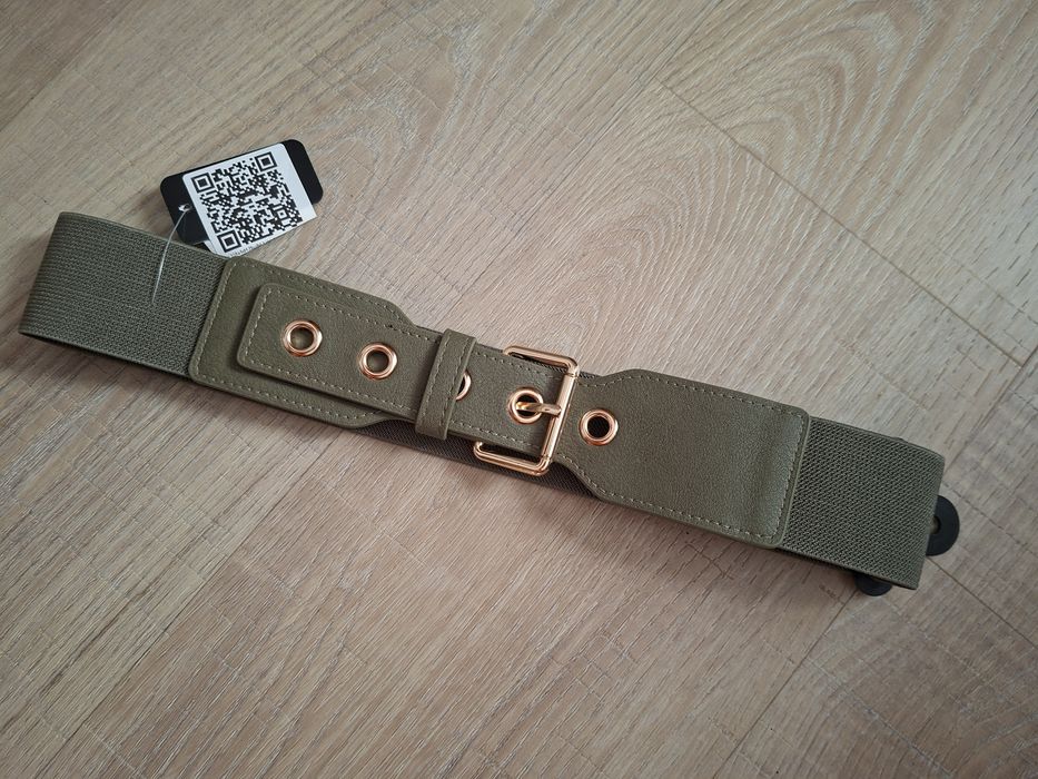 Paseczek zielony khaki guma