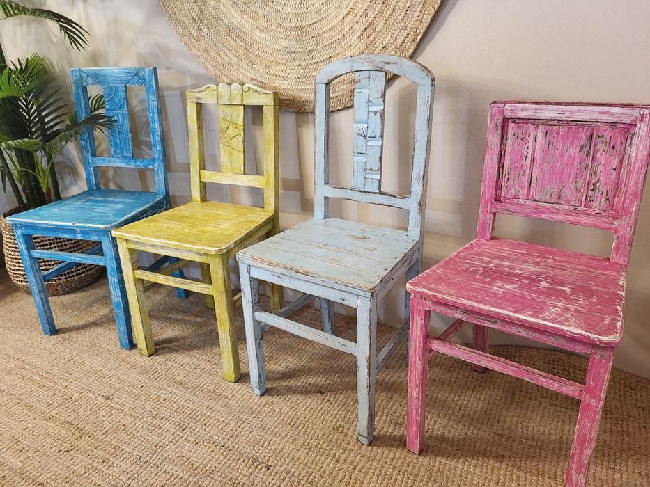 4 cadeiras, cabide, mesa desmontável, vintage, rustico