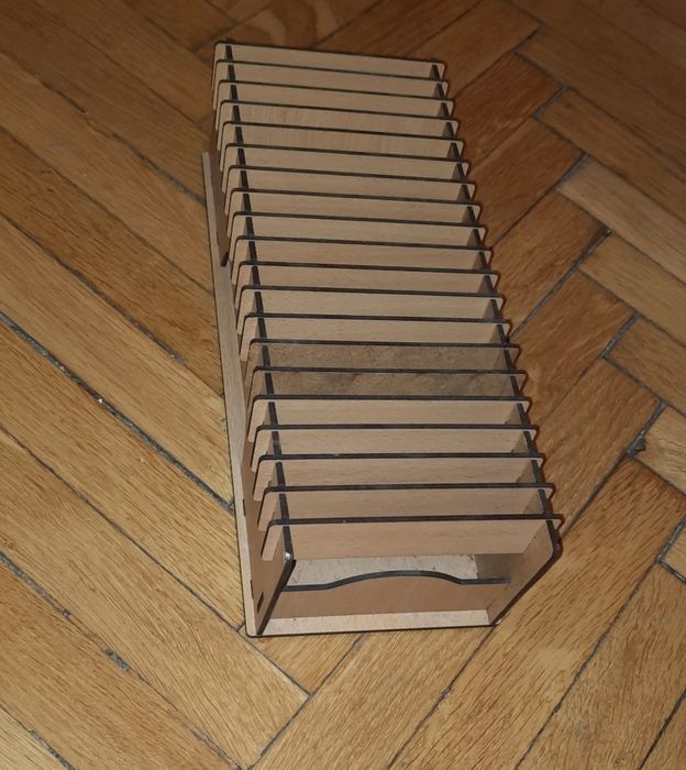 Etui box drewniany na płyty CD DVD organizer