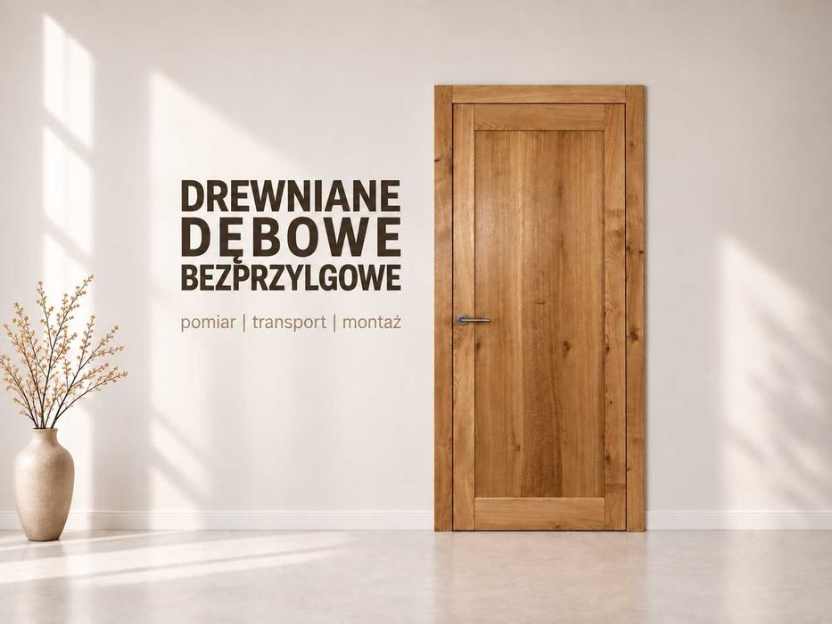 Drzwi drewniane wewnętrzne na wymiar | Producent | Drzwi dębowe bezprzylgowe | Katowice