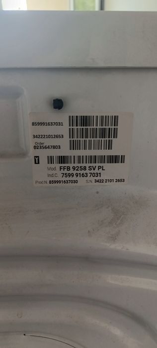 Pralka Whirlpool  fbb 9258 sv pl 9kg