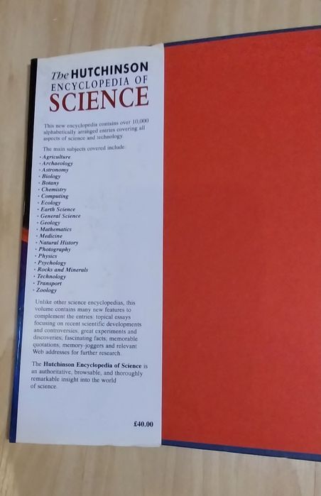 Livro The Hutchinson Encyclopedia of Science
The Hutchinson Encycloped