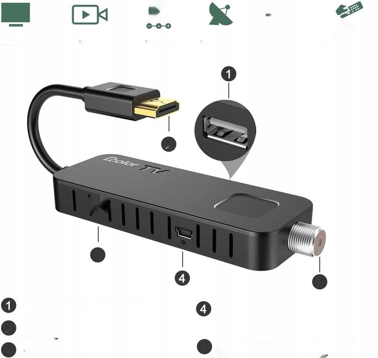 Odbiornik satelitarny DVB-S2 Mini dekoder LEYF