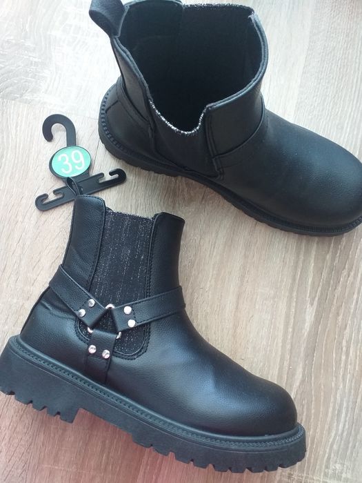 Czarne botki damskie Janina 37/38 Nowe