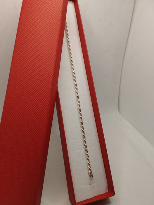 Srebrna bransoletka, próba 925, długość 19 cm
