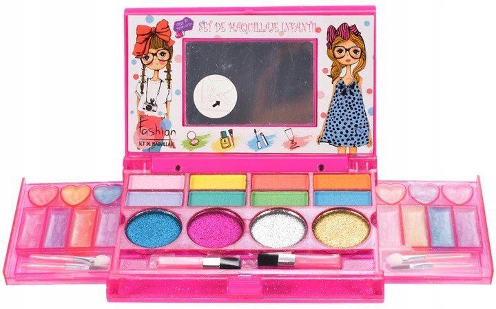 zestaw do malowania makijażu z lusterkiem składany