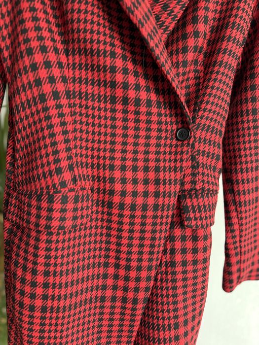Kombinezon w pepitkę czarny czerwony elegancki Zara S jak nowy