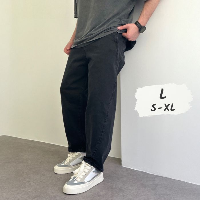 Джинси чоловічі широкі baggy/balloon jeans, штани баггі балони | Джинсы широкие мужские, штаны, джынсы беги 90 х реп rap sk8 | Розмір L
