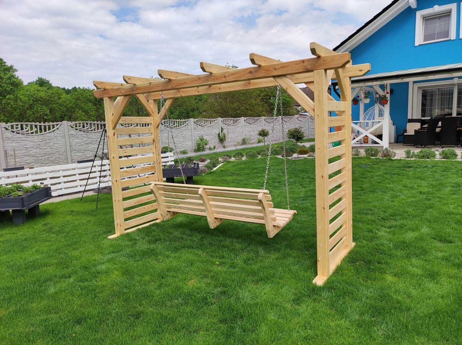 Huśtawka ogrodowa drewniana,różne modele