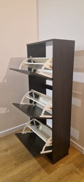 Sapateira Preta 3 Gavetas