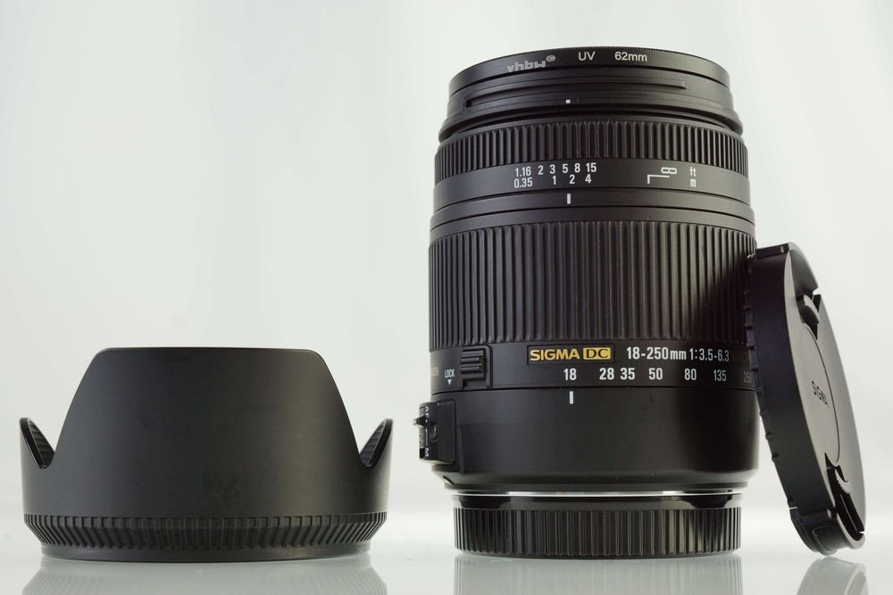 Obiektyw SIGMA DC 18-250mm f/3.5-6.3 Macro OS HSM do Canon EF / EF-S + UV # Gwarancja FV