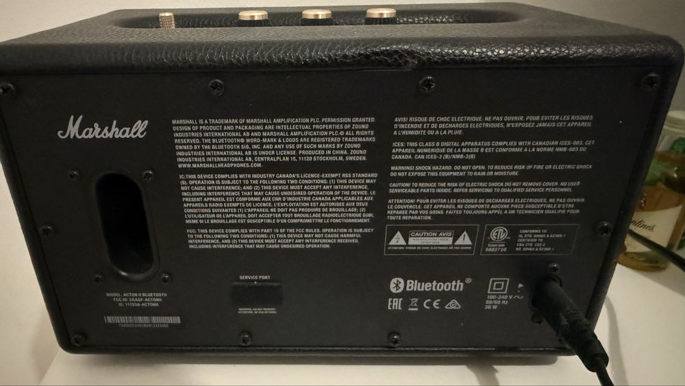 Coluna Bluetooth Marshall Acton II - Excelente Estado