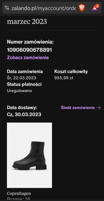 Okazja Copenhagen botki sztyblety skórzane damskie 39 NOWE
