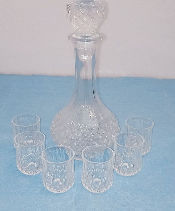 Licoreira e copos crystal D' Arques