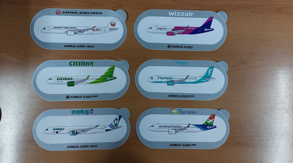 Lotes Autocolantes Boeing Airbus 01 (Varias fotos)