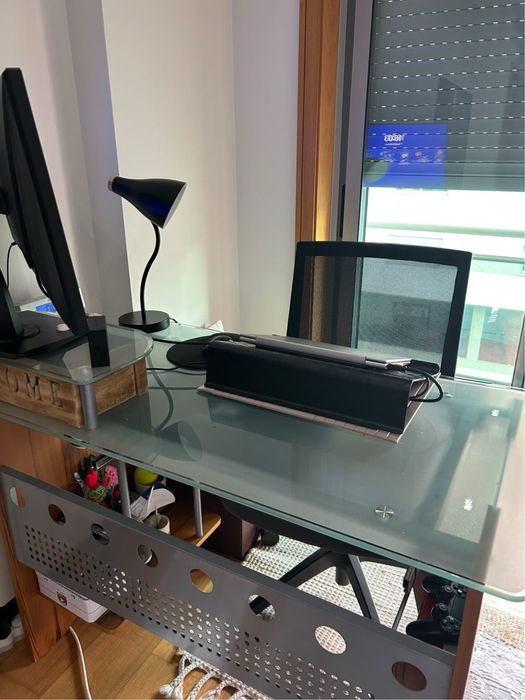 Secretária Tampo de Vidro