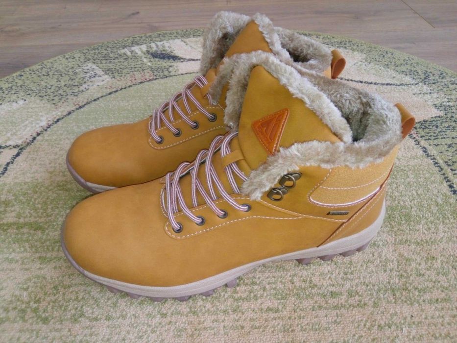 Buty zimowe męskie wysokie ocieplane miodowe śniegowce 46 trapery