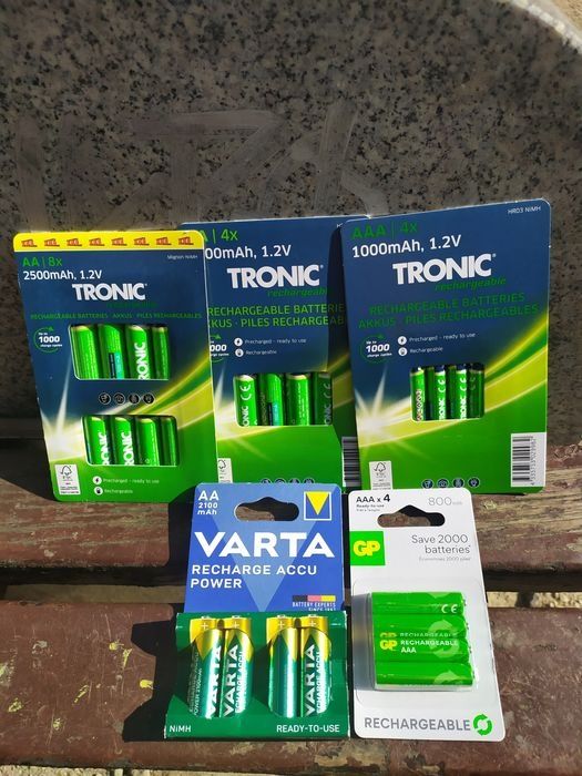 1 пачка 8шт аа тронік перезарядні  акумулятори