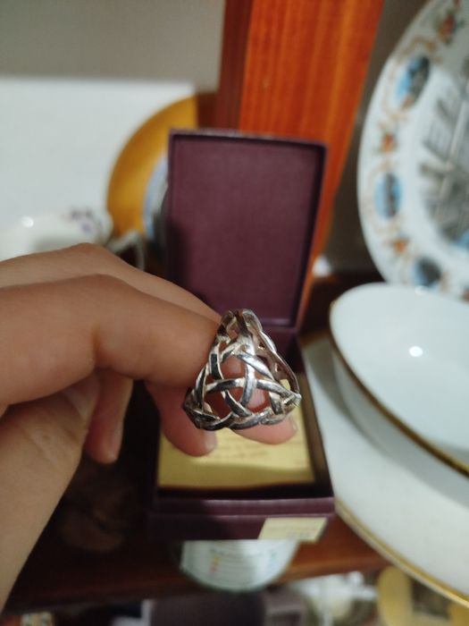 Кольцо, брошка для шарфа, срібло 925, зажим. Кельтський стиль Фіксатор