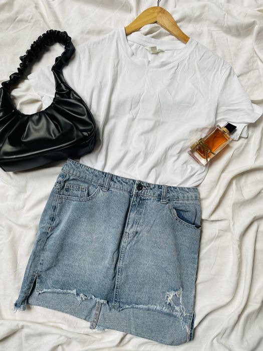 Mini jeansowa spodniczka cropp 36 S