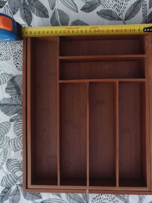 Bandeja para talheres extensível bambu