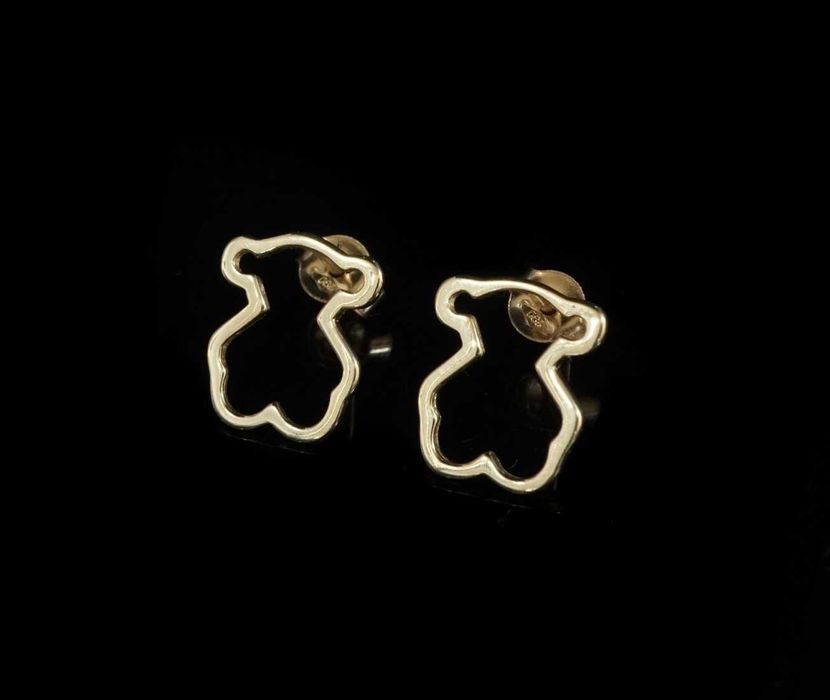 Złoto 585 - złote kolczyki Misie