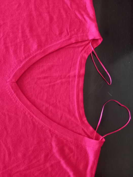 Sweter czerwony malinowy Zara S Nowy 170-176 xl-xxl oversize