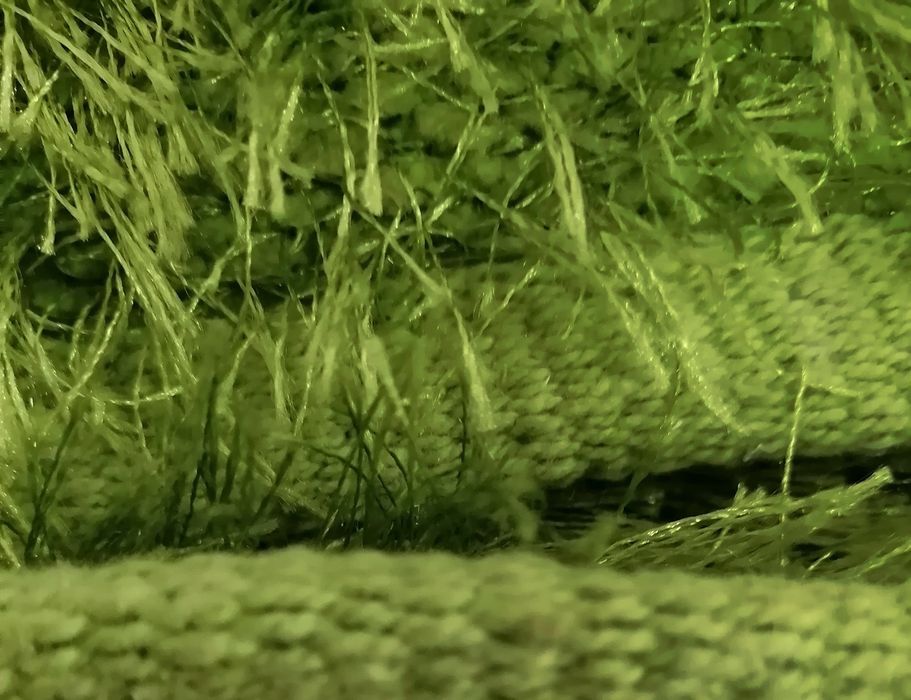 Tapete verde em algodão