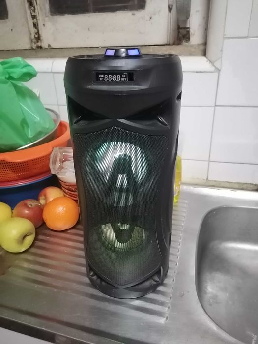 Coluna portátil com som, rádio, Mp3, Bluetooth, mocrofone