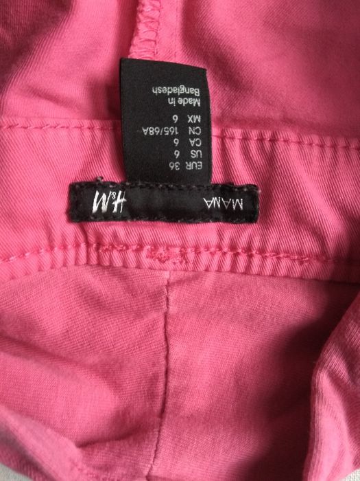 Spodenki ciążowe różowe 36 S H&M