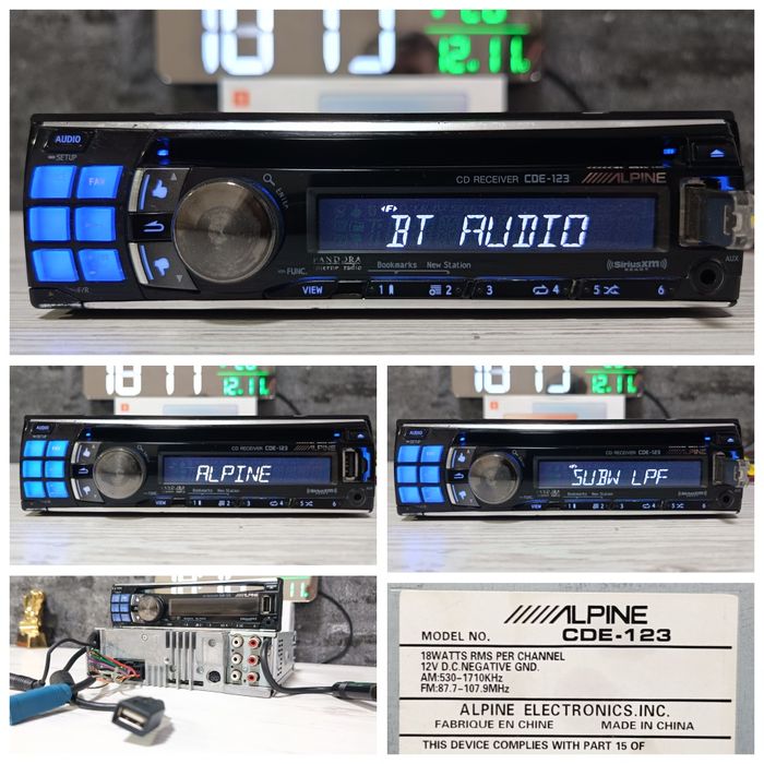 ///Alpine cde- Bluetooth audio