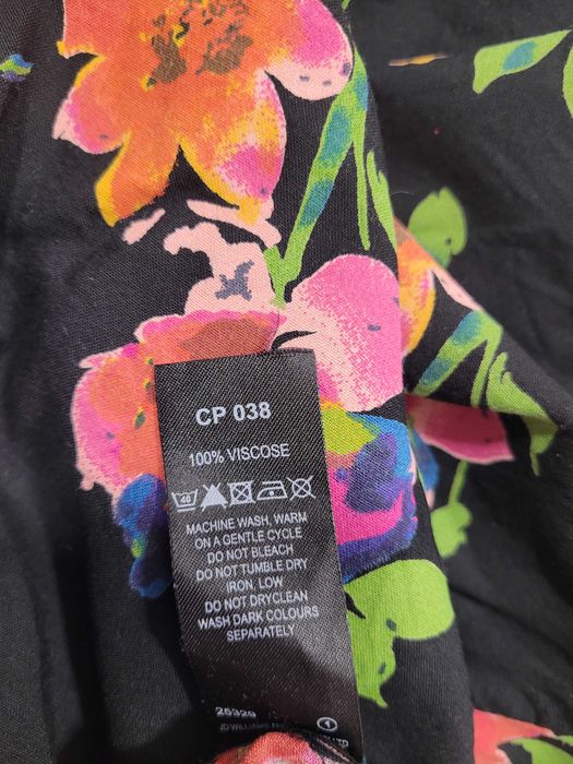 Nowa czarna sukienka 48,4XL wzór kwiaty LabelBe plus size