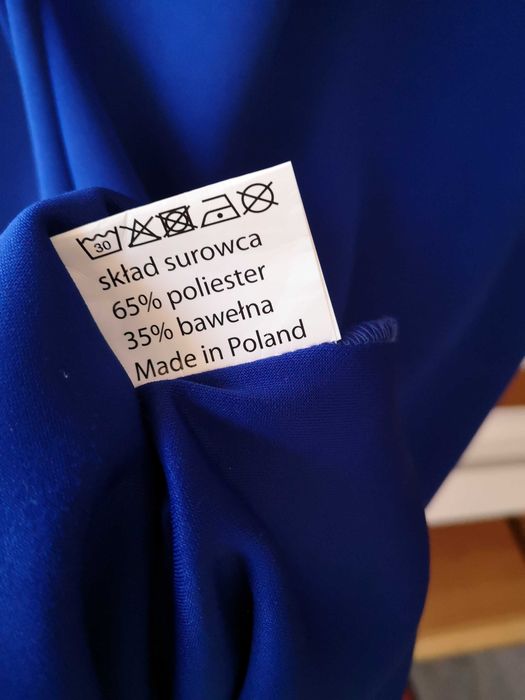 Sukienka chabrowa z kołnierzem /S/M