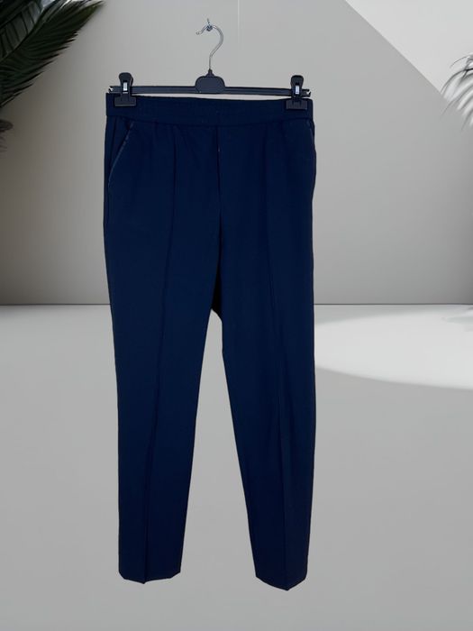 Filippa K roz. L damskie granatowe eleganckie spodnie