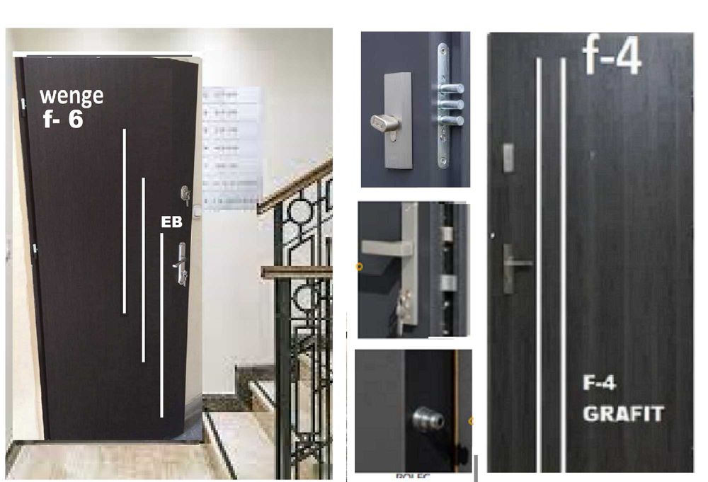 Drzwi do mieszkania WEJŚCIOWE, zewnętrzne z MONTAŻEM, antywłamaniowe