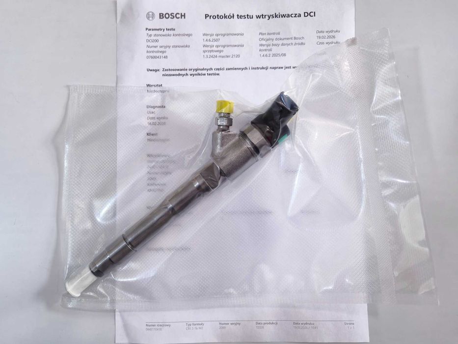 Wtryskiwacze  IVECO, wtryski DUCATO  BOSCH 0 445.110.418