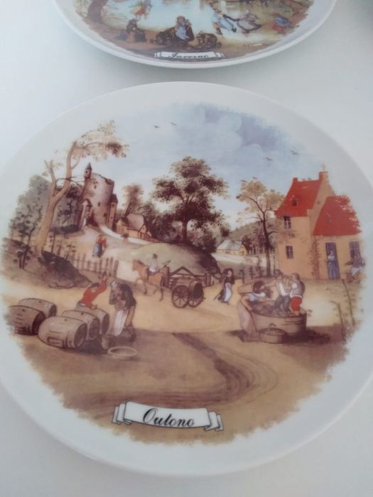 Conjunto Loucilis: pratos decorativos 4 estações