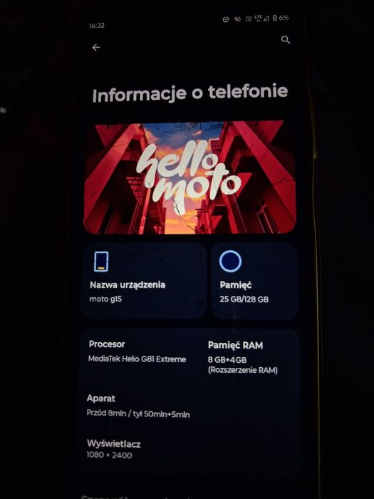 Telefon motorola g15