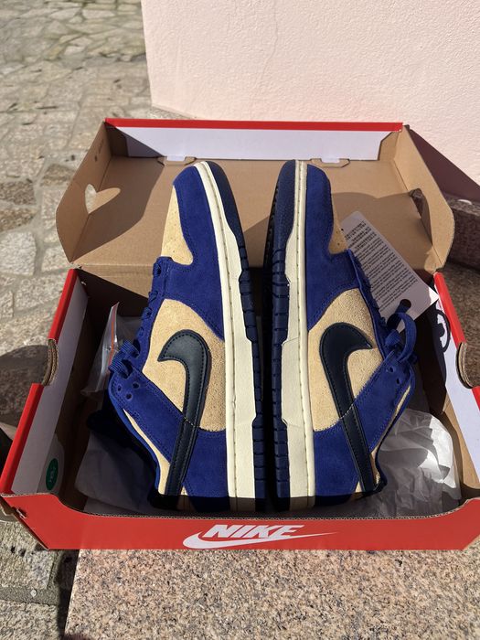 Nike dunk low blue suede