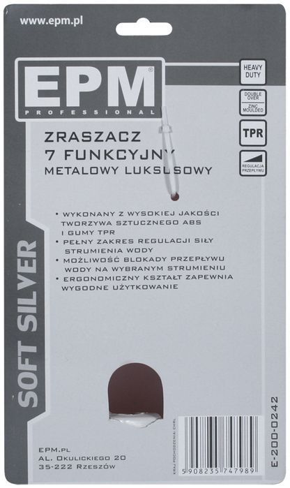 Zraszacz Pistoletowy 7-Funkcyjny Soft Silver EPM