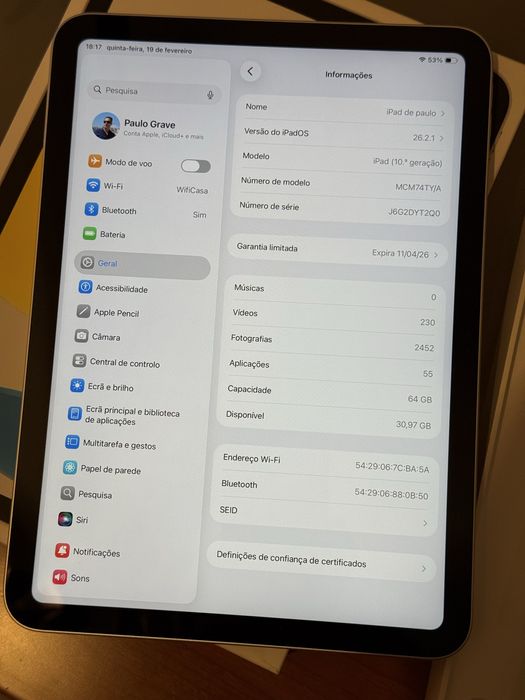 Ipad 10 com garantia oficial