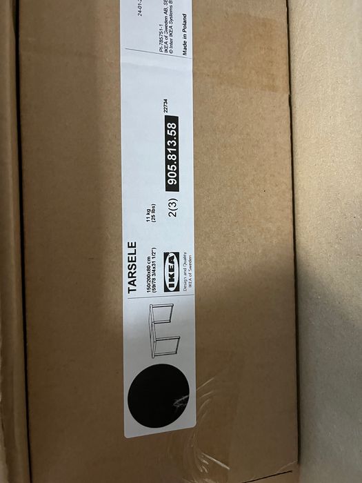 Ikea TARSELE
Ikea Tarsele Stół rozkładany,fornir/czarny, 150/200x80 cm
